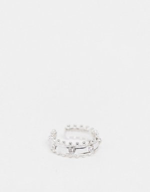 Посеребренное кольцо с броским дизайном Bella-Серебряный Luv AJ