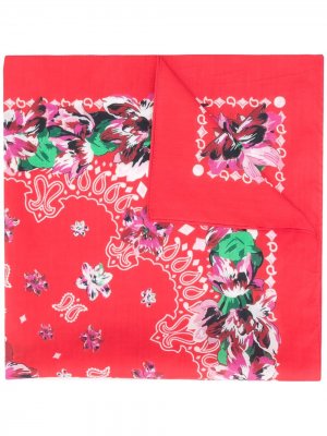 Платок с цветочным принтом Kenzo. Цвет: красный