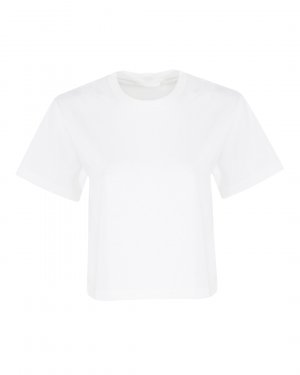 Хлопковая футболка HELMUT LANG. Цвет: белый