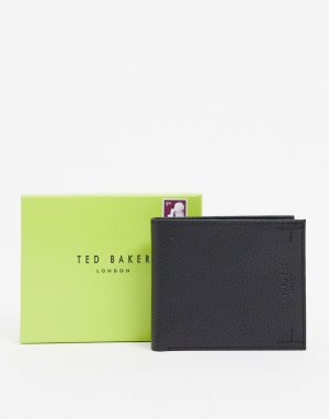 Черный бумажник двойного сложения с контрастной подкладкой и технологией RFID Ted Baker