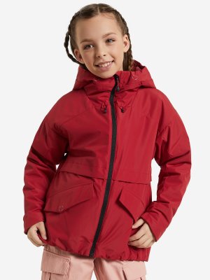 Куртка для девочек , Красный, размер 152 Northland. Цвет: красный