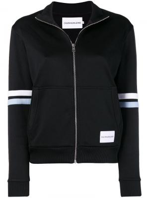 Укороченная спортивная куртка Calvin Klein Jeans. Цвет: черный