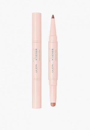 Помада-карандаш Pupa VAMP! CREAMY DUO, 2в1 помада + контурный карандаш, тон 002 medium nude, 0.8 г 0.2. Цвет: бежевый