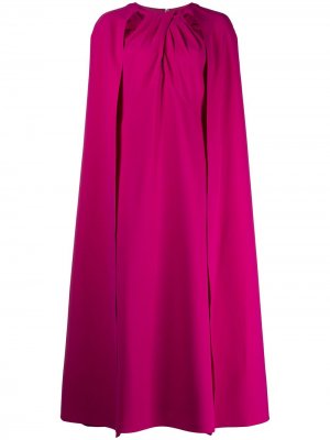 Платье с кейпом Marchesa Notte. Цвет: розовый