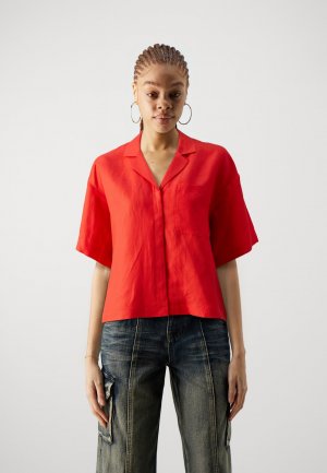 Блузка-рубашка SLFLYRA BOXY REVERS , цвет flame scarlet Selected Femme
