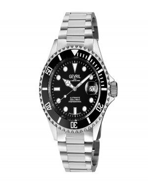 Мужские часы Wallstreet Swiss автоматические серебристого цвета с браслетом из нержавеющей стали, 43 мм Gevril