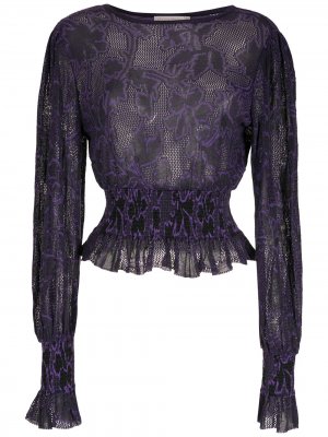 Кружевная блузка Ellis Cecilia Prado. Цвет: фиолетовый