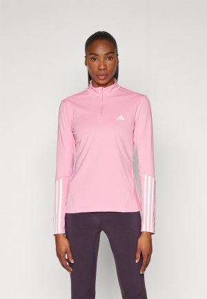 Рубашка с длинным рукавом HYPERGLAM QUARTER ZIP adidas Performance, цвет bliss pink/white PERFORMANCE