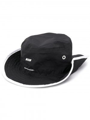 Шляпа со шнурком MSGM. Цвет: черный