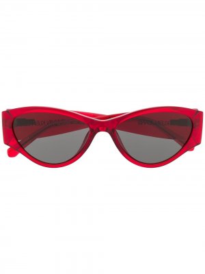 Солнцезащитные очки в оправе кошачий глаз Calvin Klein Jeans. Цвет: красный