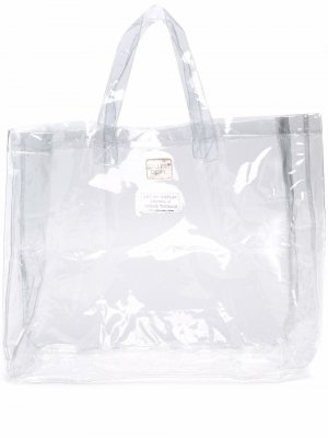Прозрачная сумка-тоут с нашивкой-логотипом GALLERY DEPT.. Цвет: бежевый