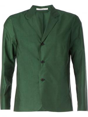 Пиджак на трёх пуговицах Dr. Franken. Цвет: зелёный
