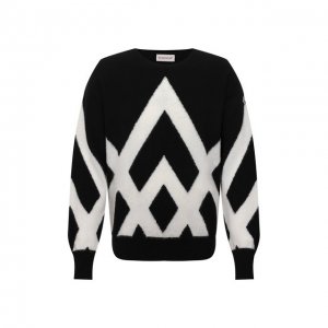 Шерстяной свитер Moncler. Цвет: чёрный