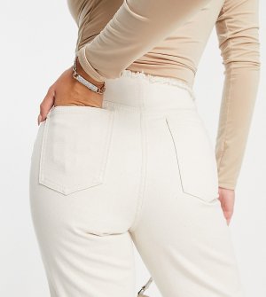 Прямые джинсы в стиле 90-х цвета экрю ASYOU-Белый AsYou