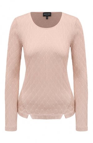 Пуловер из вискозы и кашемира Giorgio Armani. Цвет: розовый