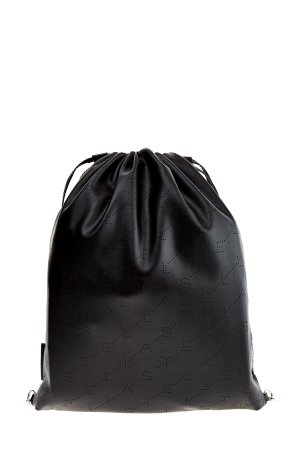 Рюкзак черного цвета в городском стиле с перфорированным принтом STELLA McCARTNEY. Цвет: черный
