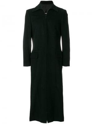 Длинное пальто на молнии Jean Paul Gaultier Vintage. Цвет: черный