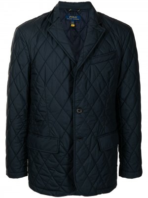 Стеганая однобортная куртка Polo Ralph Lauren. Цвет: серый