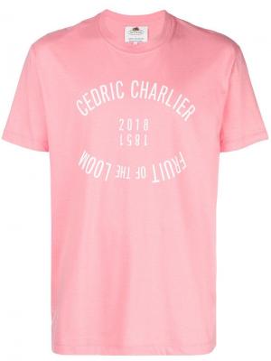 Футболка CEDRIC CHARLIER X FRUIT OF THE LOOM с логотипом Cédric. Цвет: розовый