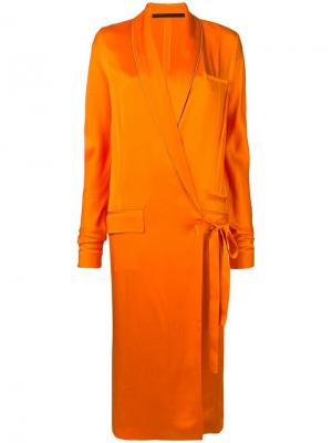 Платье-жакет с запахом Haider Ackermann. Цвет: оранжевый