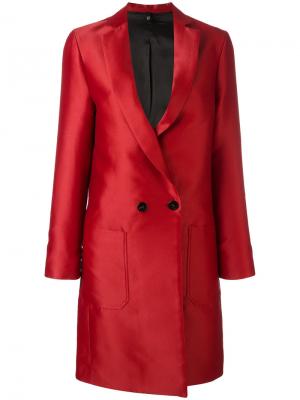 Двубортное пальто Christian Pellizzari. Цвет: красный