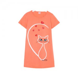 Ночная сорочка для девочки, цвет коралловый, рост 134 Bonito. Цвет: коралловый