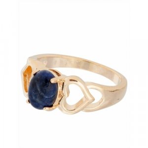 Кольцо помолвочное , содалит, размер 16, синий Lotus Jewelry. Цвет: синий