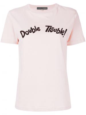 Футболка Double Trouble Alexa Chung. Цвет: розовый и фиолетовый