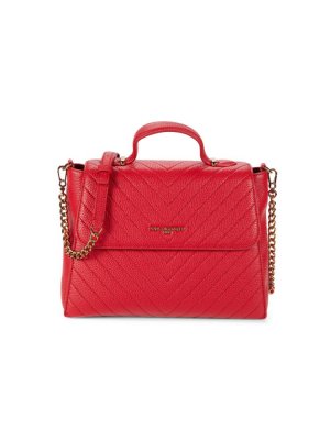 Стеганая сумка-портфель с шевроном , цвет Crimson Karl Lagerfeld Paris