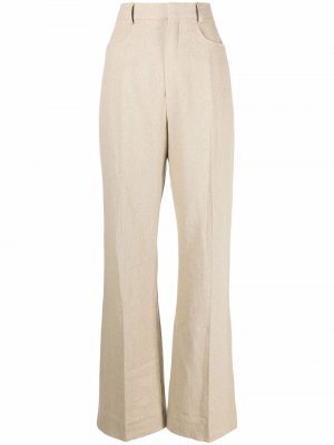Sauge high-waisted flared trousers Jacquemus. Цвет: бежевый