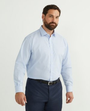 Обычная мужская классическая рубашка больших размеров , светло-синий Mirto