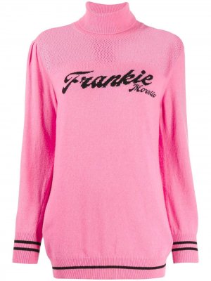 Удлиненный джемпер с логотипом Frankie Morello. Цвет: розовый