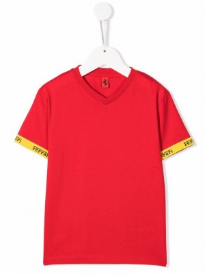 Футболка с логотипом Ferrari Kids. Цвет: красный