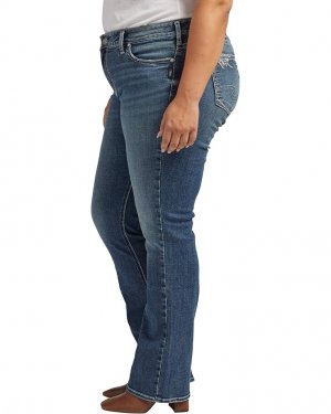 Джинсы Plus Size Elyse Mid-Rise Slim Bootcut Jeans W03601ECF317, индиго Silver Co.