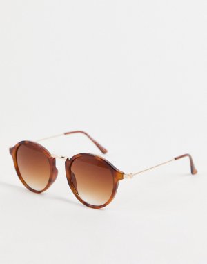 Круглые солнцезащитные очки Muffins-Коричневый цвет AJ Morgan
