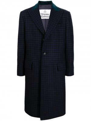 Пальто в клетку Vivienne Westwood. Цвет: синий