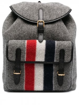 Рюкзак в полоску Thom Browne. Цвет: серый