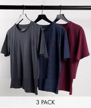 Набор из 3 футболок для дома темно-синего и других цветов Blackford-Темно-синий Farah