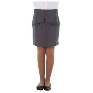 Школьная юбка , размер 42 (158-164), серый 80 Lvl. Цвет: серый