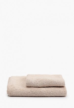 Комплект полотенец Luisa Moretti 2 шт., 30x50, 50х100 см. Цвет: бежевый
