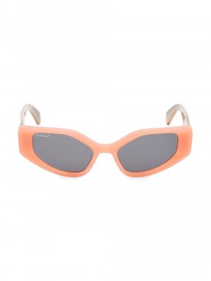 Солнцезащитные очки кошачий глаз Memphis 55MM , оранжевый Off-White