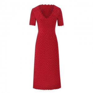 Платье из вискозы Alaia. Цвет: красный