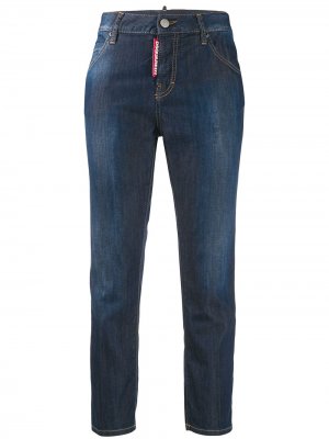 Укороченные джинсы герлфренд Dsquared2. Цвет: синий