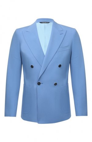Шерстяной пиджак Dolce & Gabbana. Цвет: голубой