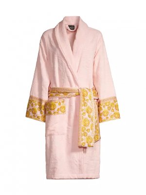 Плюшевый халат с логотипом Medusa , цвет pink gold Versace