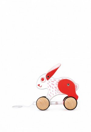 Игрушка развивающая Hape Каталка для малышей Серия Зверики, зайчонок. Цвет: разноцветный