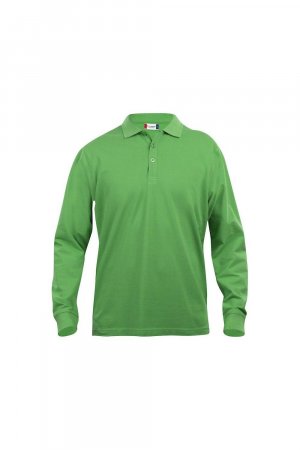 Классическая рубашка-поло Lincoln с длинными рукавами , зеленый Clique