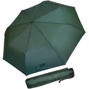Зонт , механика, 3 сложения, купол 98 см., 8 спиц, чехол в комплекте, для женщин, зеленый MIZU. Цвет: зеленый