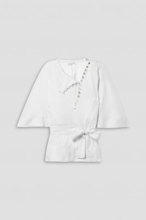 Креповая блузка Dafishy с поясом ALTUZARRA, белый Altuzarra