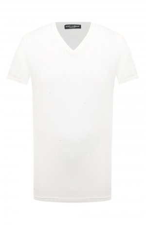 Хлопковая футболка Dolce & Gabbana. Цвет: белый